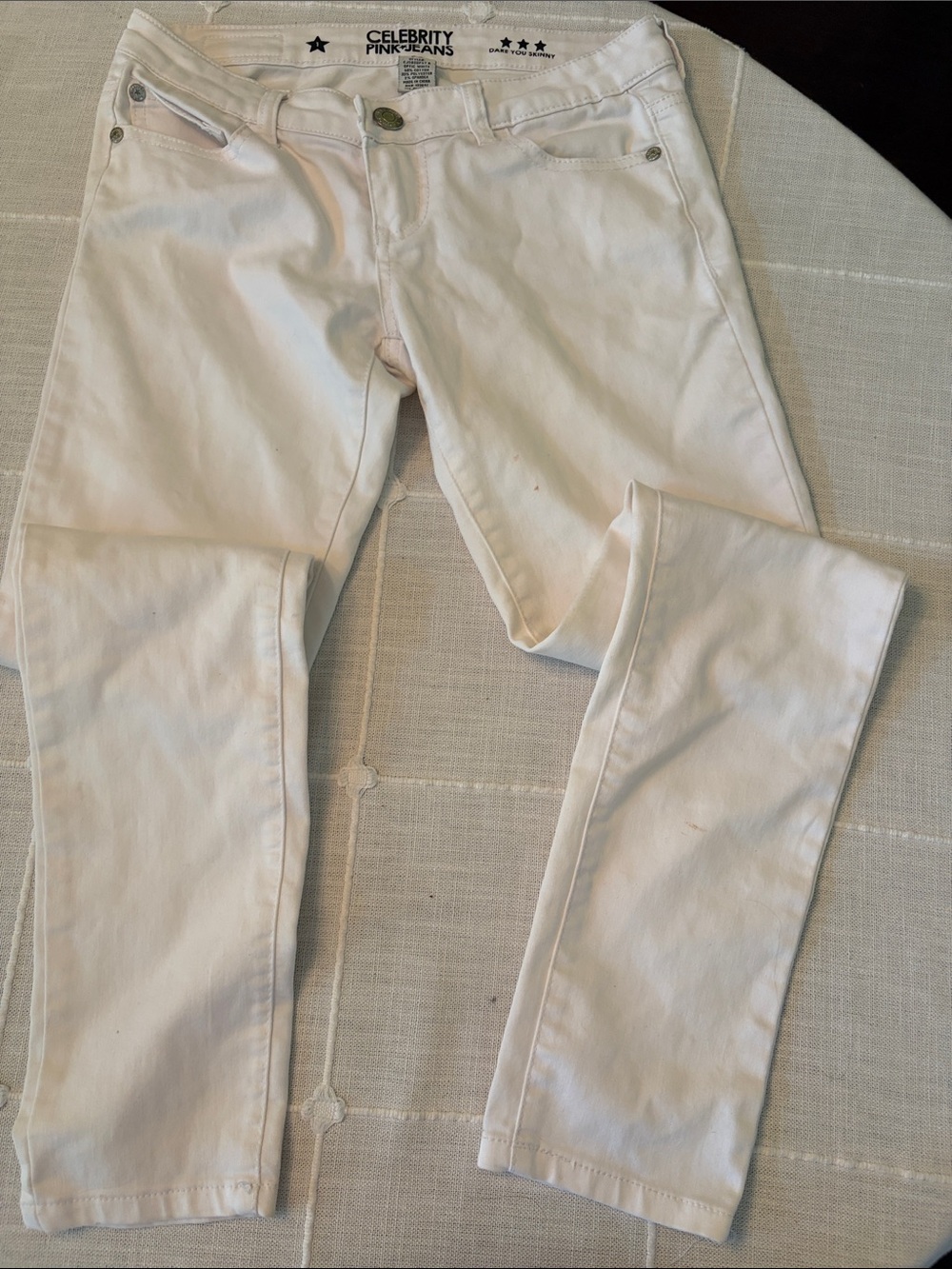Celebrity Pink Off-White Skinny Jeans
